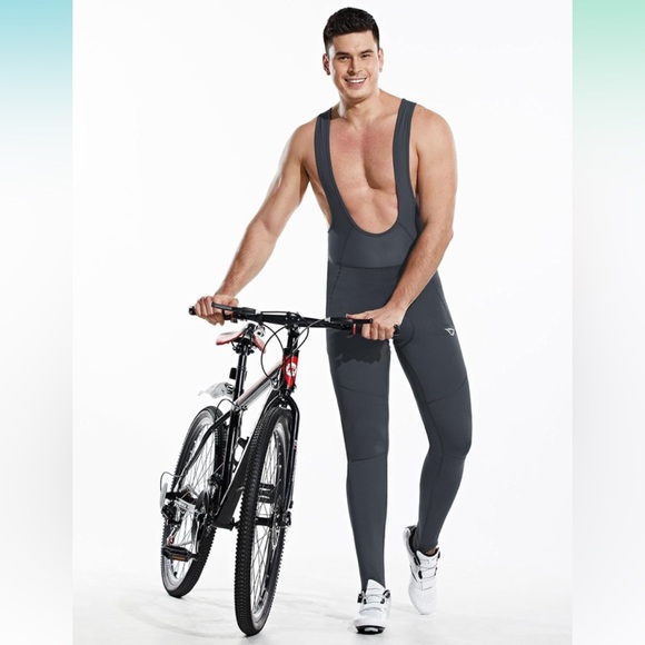 NWT Baleaf Men’s Fleece Lined Cycling Bib Pants - Picture 6 of 16